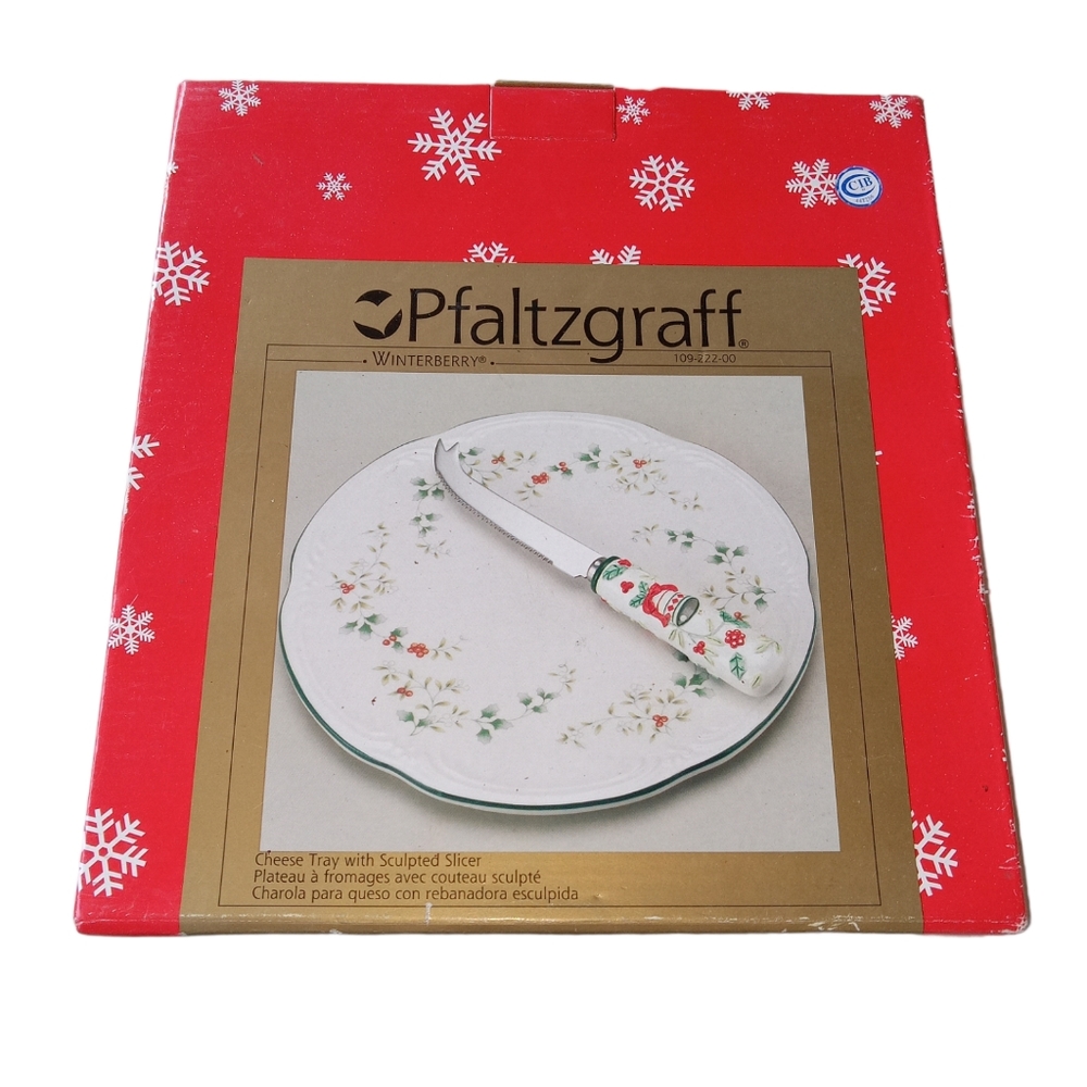 Pfaltzgraff Cheese Tray with Sculpted Slicer